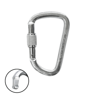 MOSQUETÃO D AÇO TRAVA 40KN KEYLOCK CE EN NBR – BULLET D - TASK